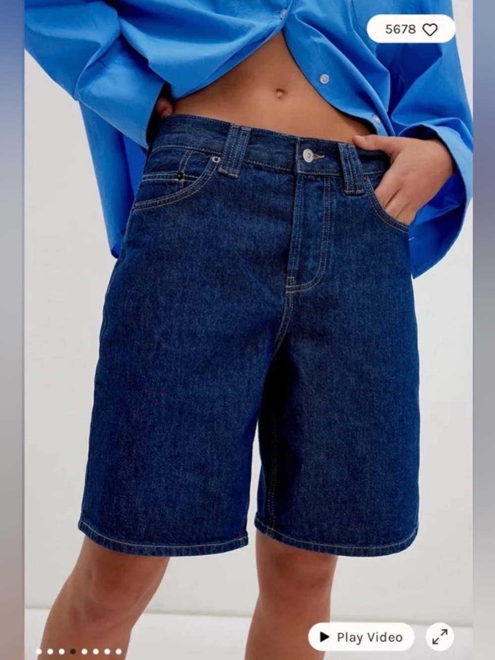 FREE PEOPLE | We The Free Montana Shorts in Dark Blue Rinse, Size 31. NWT